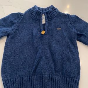 Carter's 1/4 zip Navy Blue Sweater, 12 mo